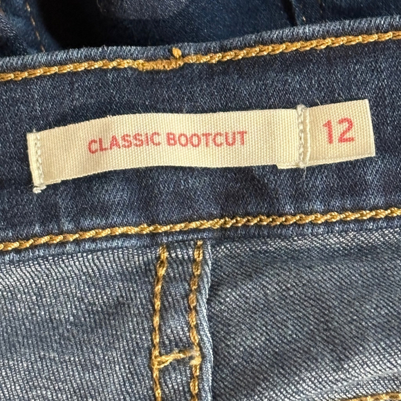Levi's Classic Bootcut Blue Jeans Women’s Size 12 Dark Wash Zipper Fly Mid Rise - Picture 9 of 13